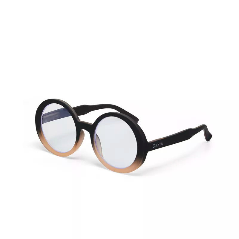 LAURA READING GLASSES -  Black Faded Pink