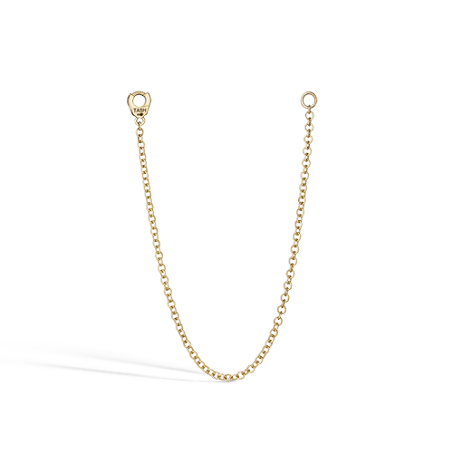 LONG SINGLE CHAIN CONNECTING CHARM in Yellow Gold