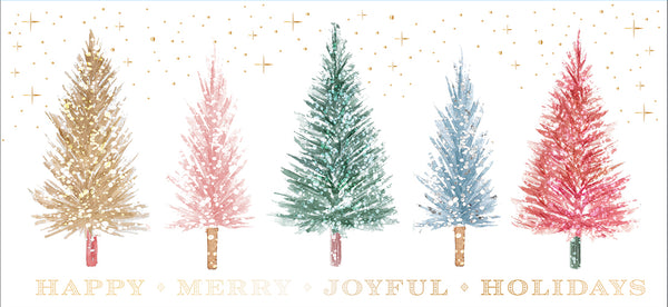 COLORED TREES Money Holder Greeting Card