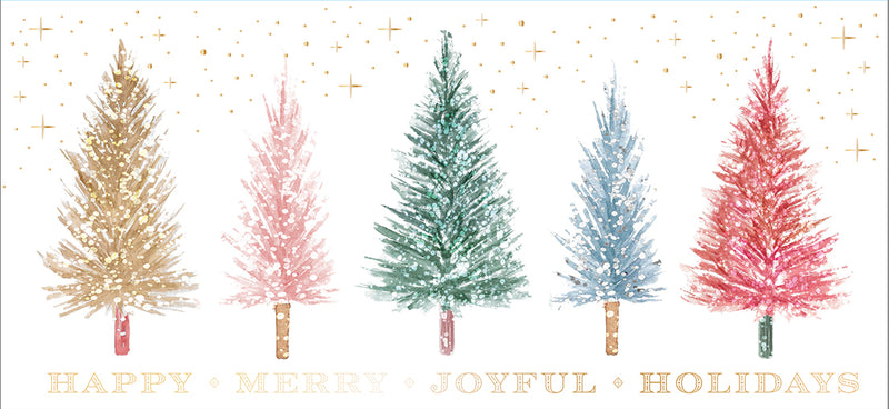 COLORED TREES Money Holder Greeting Card