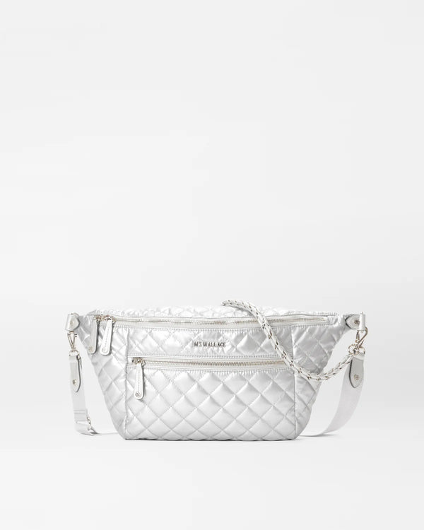 CROSBY CROSSBODY SLING in MATTE SILVER