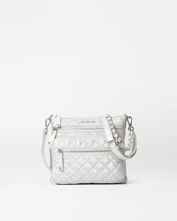 DOWNTOWN CROSBY CROSSBODY in Oyster Metallic