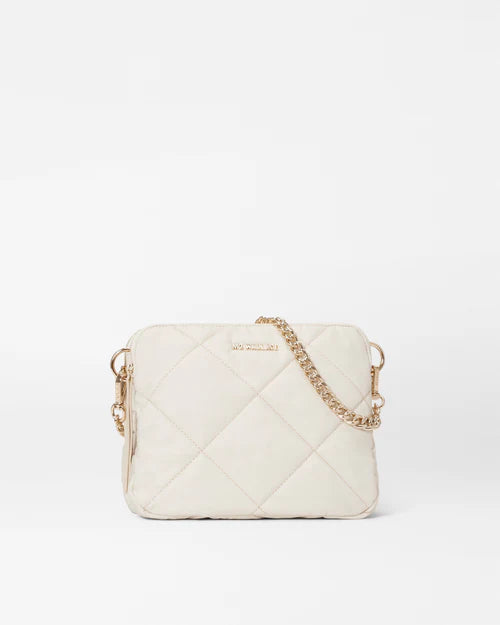 MEDIUM QUILTED BOWERY CROSSBODY in Sandshell