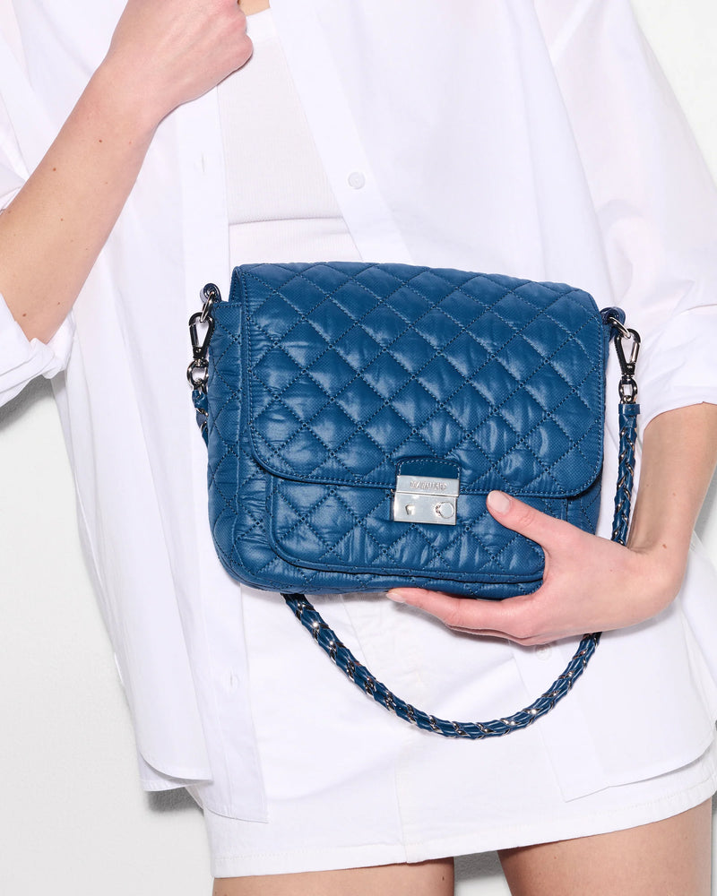 MEDIUM CROSBY LOCK CROSSBODY in FRENCH BLUE