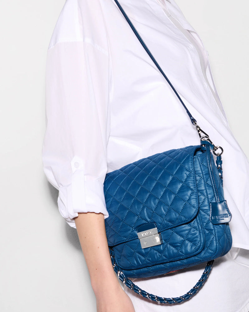 MEDIUM CROSBY LOCK CROSSBODY in FRENCH BLUE