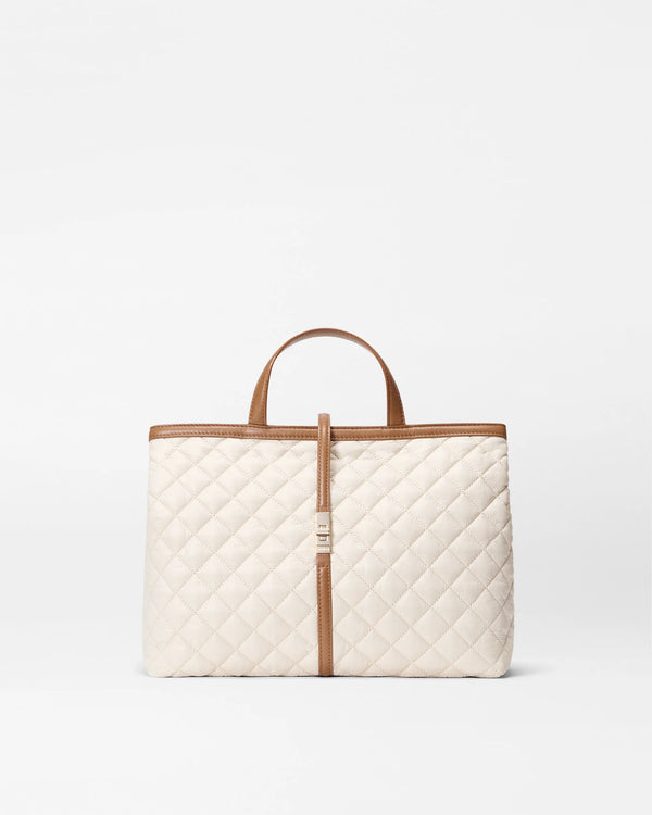 MEDIUM ASTOR TOP HANDLE in Sandshell with Brown
