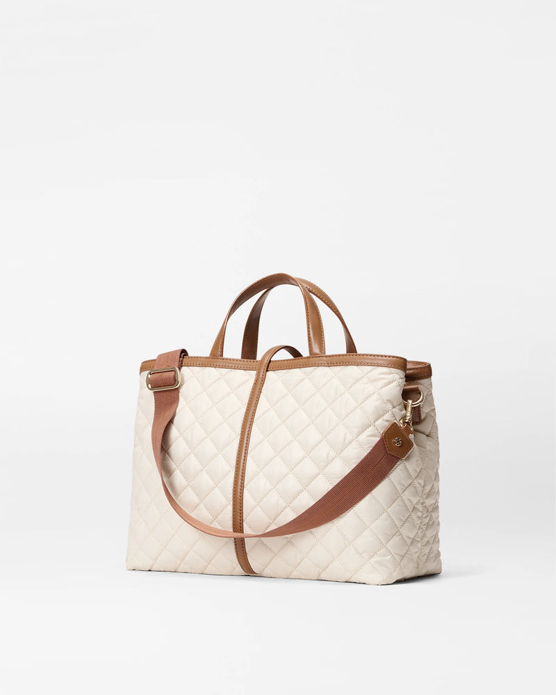 MEDIUM ASTOR TOP HANDLE in Sandshell with Brown