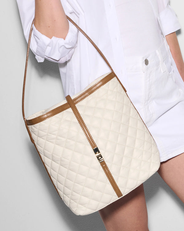 SMALL ASTOR HOBO in Sandshell with Brown