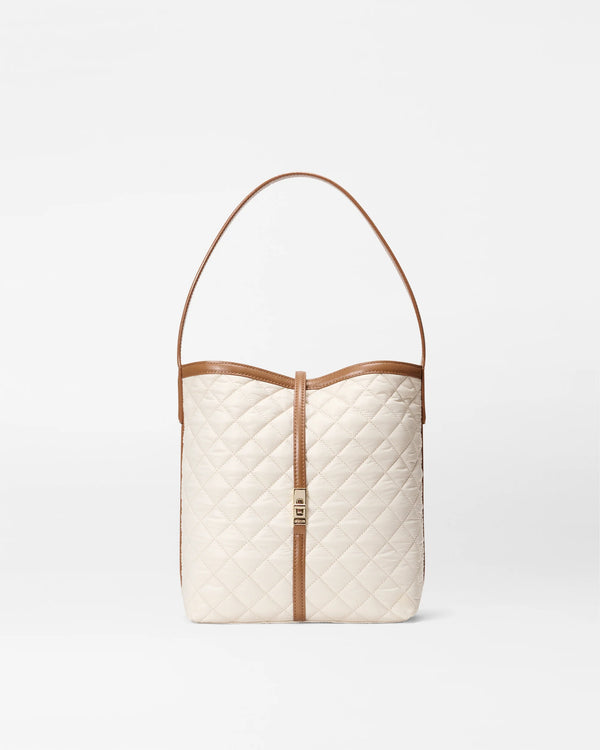 SMALL ASTOR HOBO in Sandshell with Brown