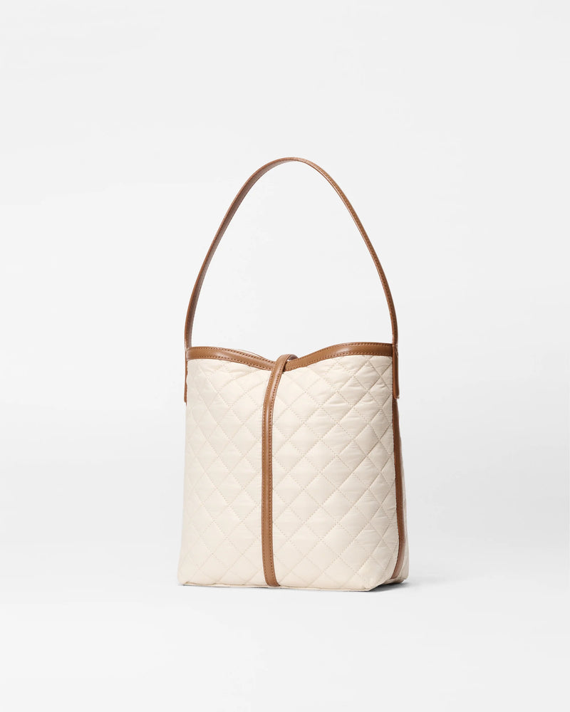 SMALL ASTOR HOBO in Sandshell with Brown