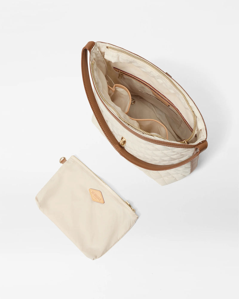 SMALL ASTOR HOBO in Sandshell with Brown