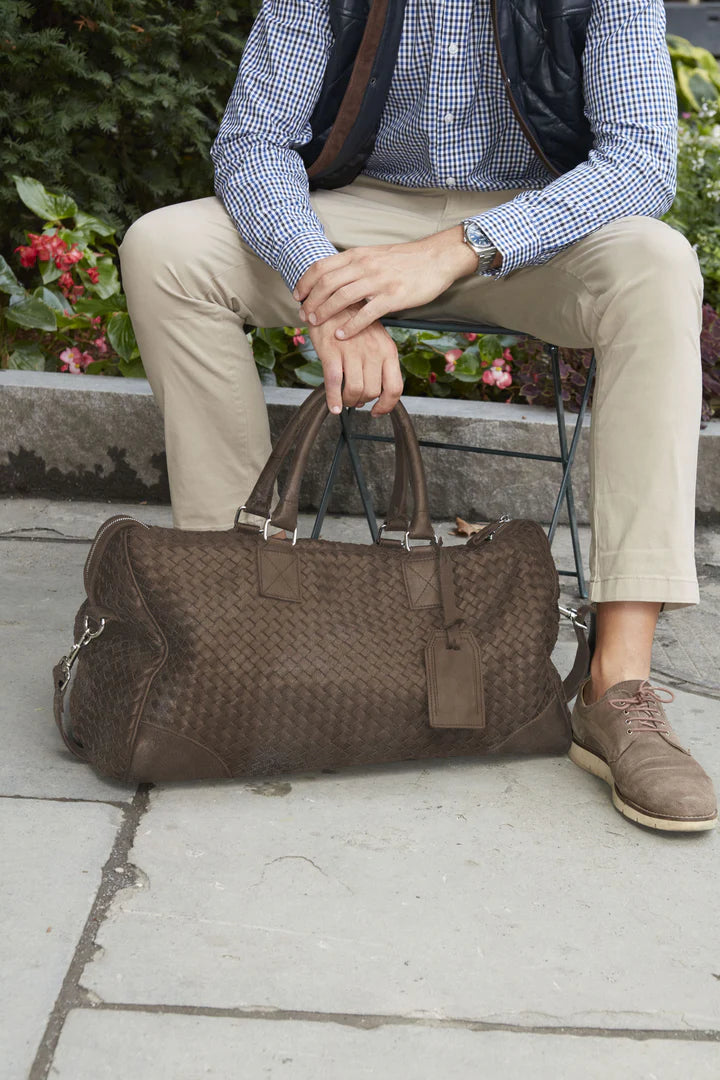 RYAN Leather Weekender Bag - Mocha
