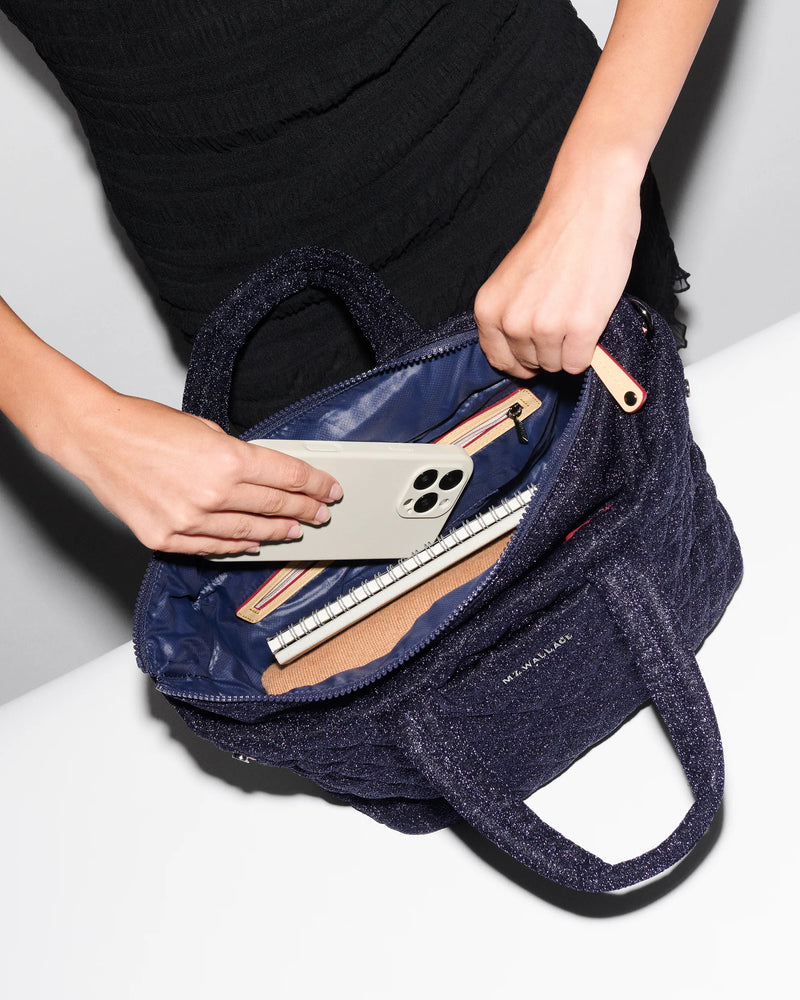 SMALL METRO CITY TOTE in Midnight Shimmer