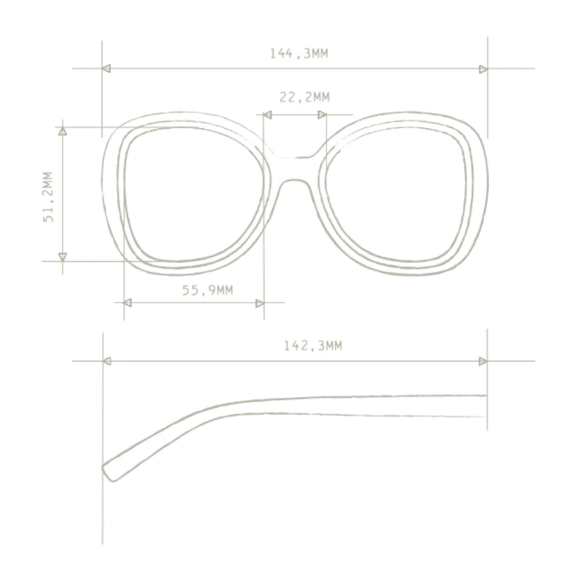 ANNA BUTTERFLY SUNGLASSES - Transparent Brown