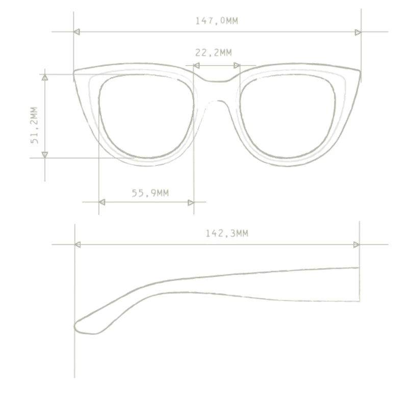 SILVIA CAT EYE SUNGLASSES - Transparent Brown