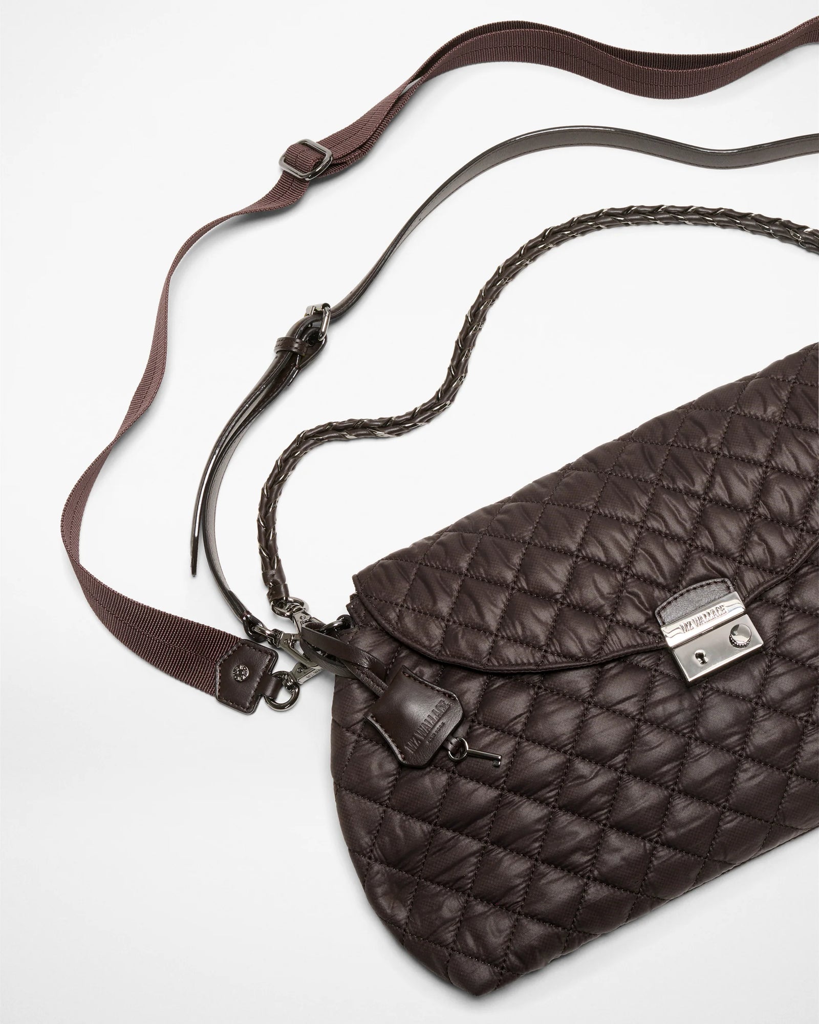 MZ WALLACE | CROSBY LOCK SHOULDER BAG in Espresso – ONE 2 ONE ONLINE