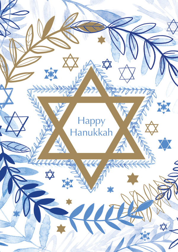 JUDAIC STARS AND LEAVES Boxed Greeting Cards