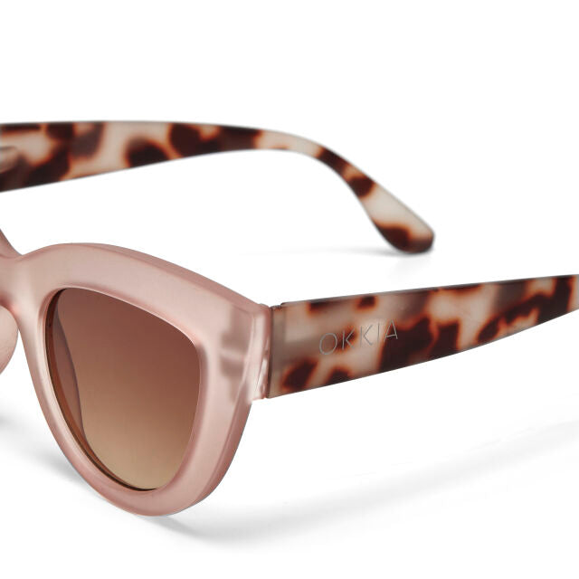 CLAUDIA CAT EYE SUNGLASSES - Pink Havana