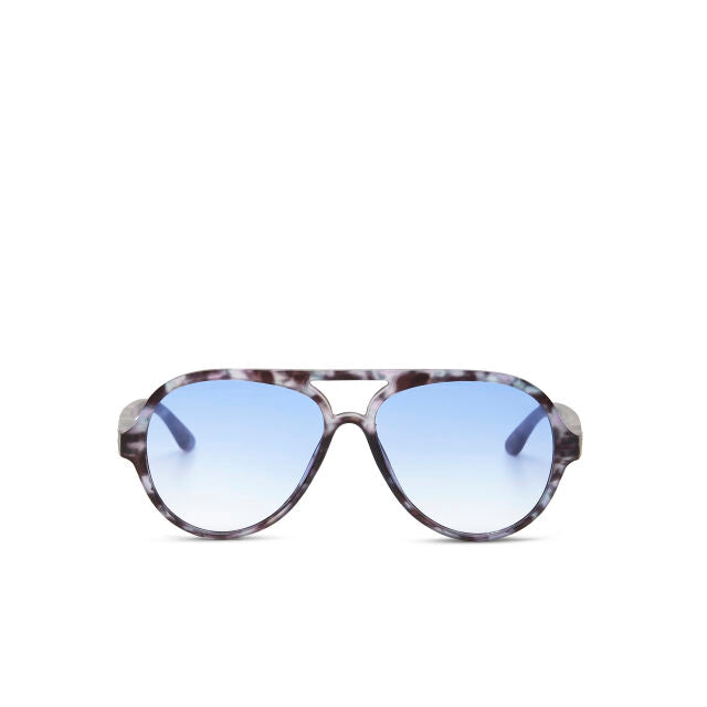 ALESSIO AVIATOR SUNGLASSES - Fjord Blue Havana