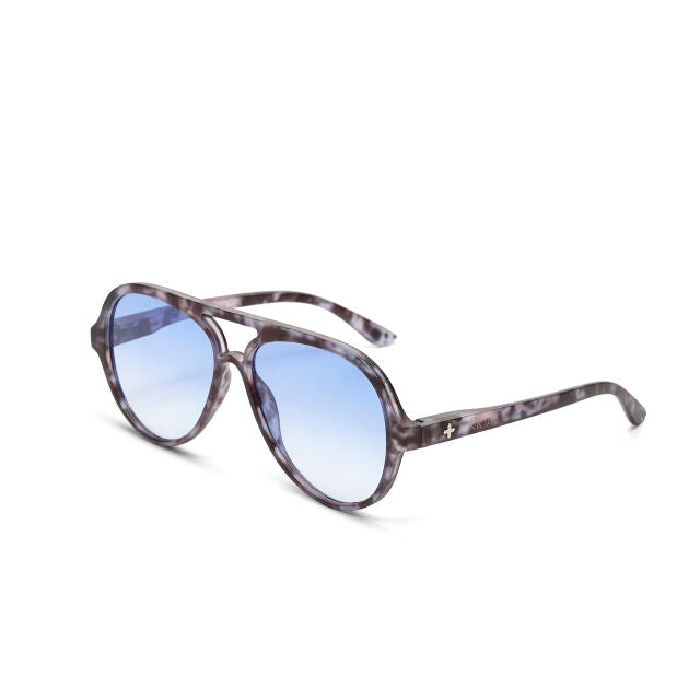 ALESSIO AVIATOR SUNGLASSES - Fjord Blue Havana