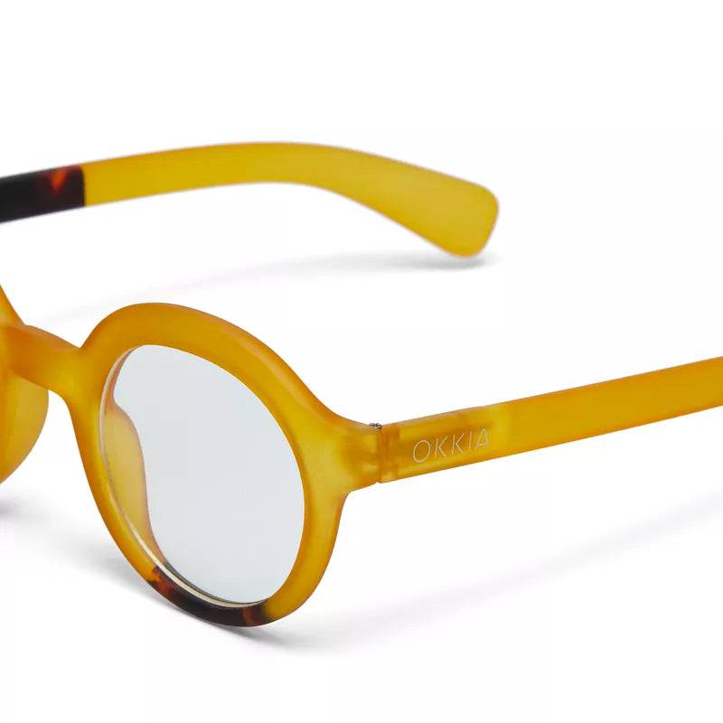 LAURO READING GLASSES - Yellow with 3 Dots