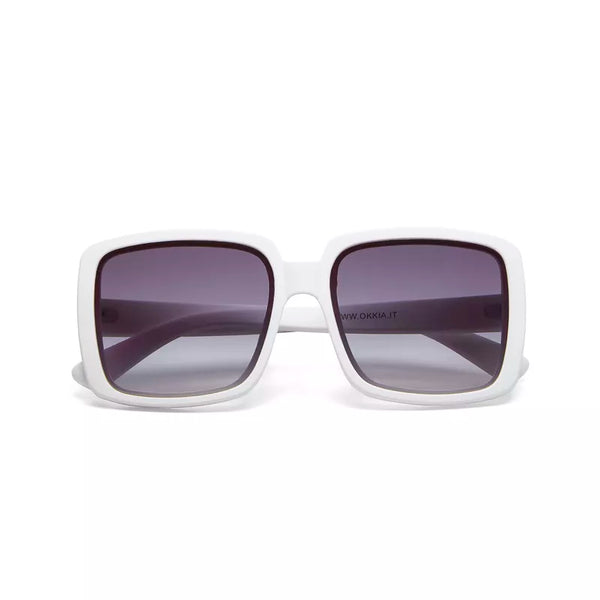 ALESSIA BUTTERFLY SUNGLASSES -Optical White