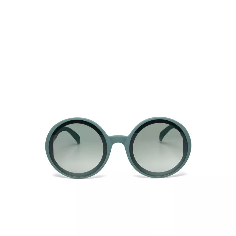 MONICA ROUND SUNGLASSES - Green Sage