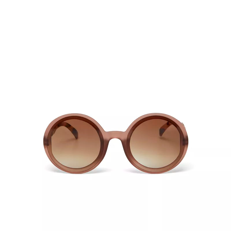 MONICA ROUND SUNGLASSES - Pink Havana