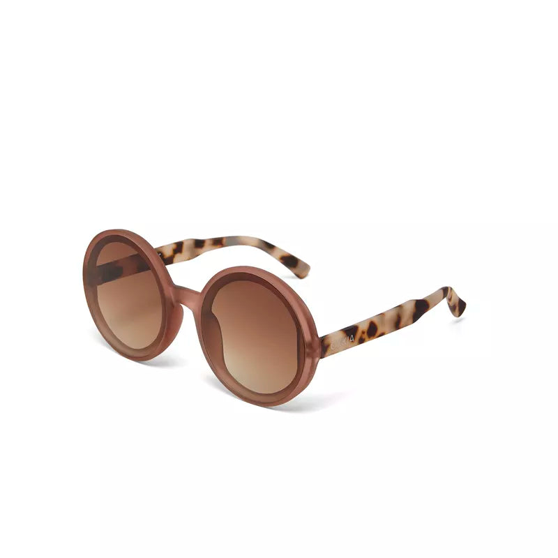 MONICA ROUND SUNGLASSES - Pink Havana