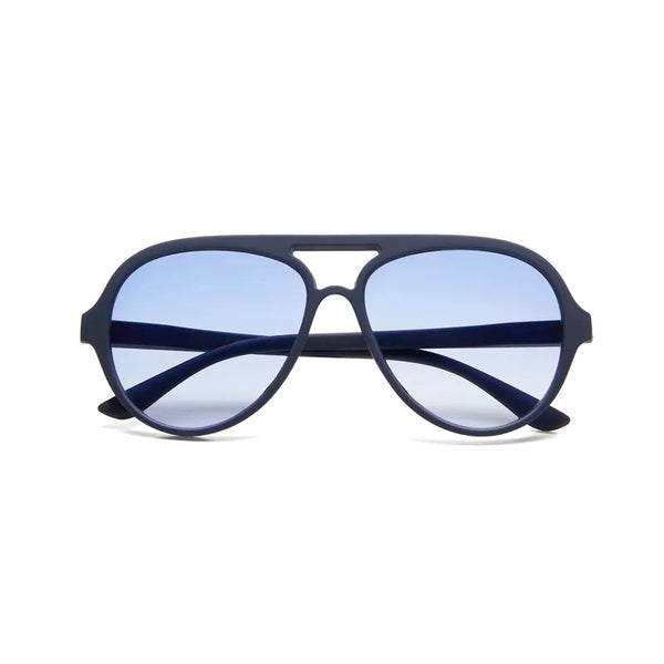 ALESSIO AVIATOR SUNGLASSES - Midnight with Blue Lenses