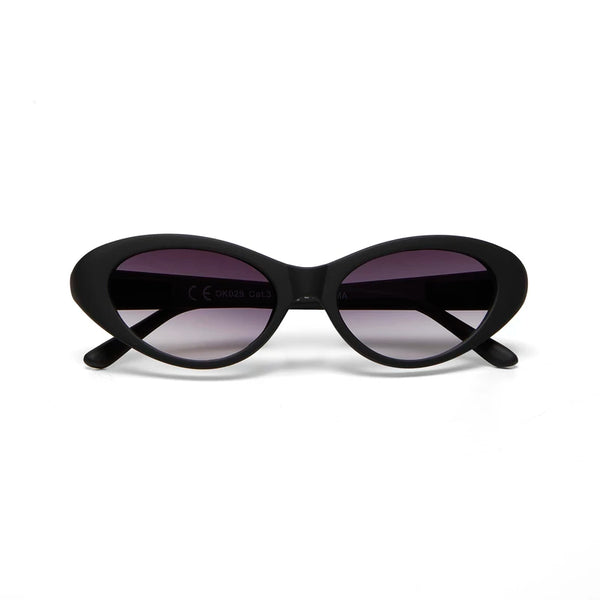 LINA SMALL CAT EYE SUNGLASSES - Black