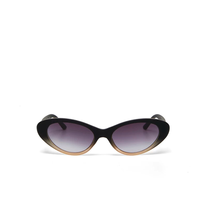 LINA SMALL CAT EYE SUNGLASSES - Black Faded Pink