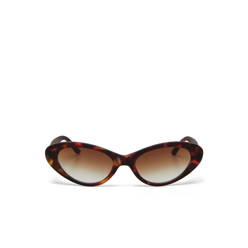 LINA SMALL CAT EYE SUNGLASSES - Classic Havana