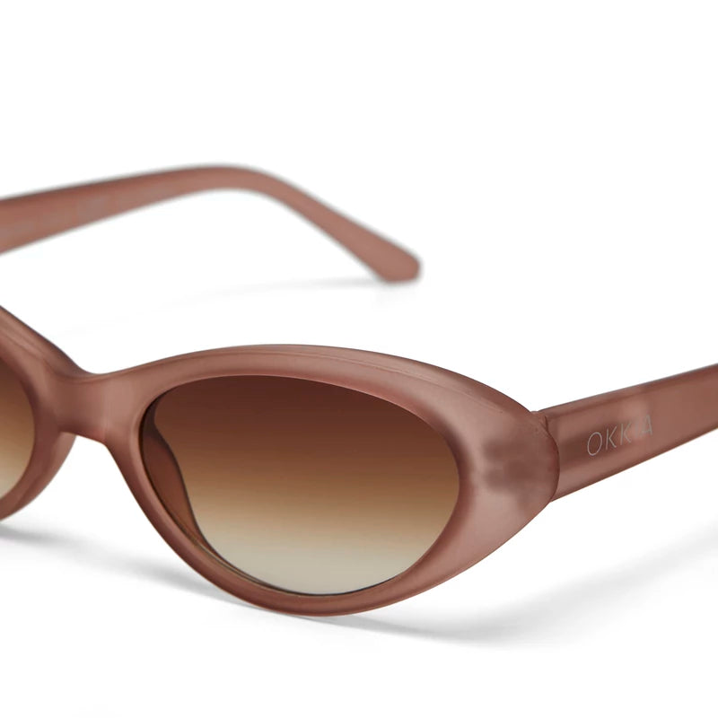 LINA SMALL CAT EYE SUNGLASSES - Dust Pink