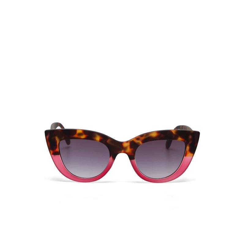 CLAUDIA CAT EYE SUNGLASSES - Havana Pink
