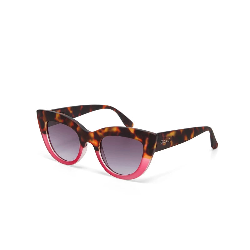 CLAUDIA CAT EYE SUNGLASSES - Havana Pink