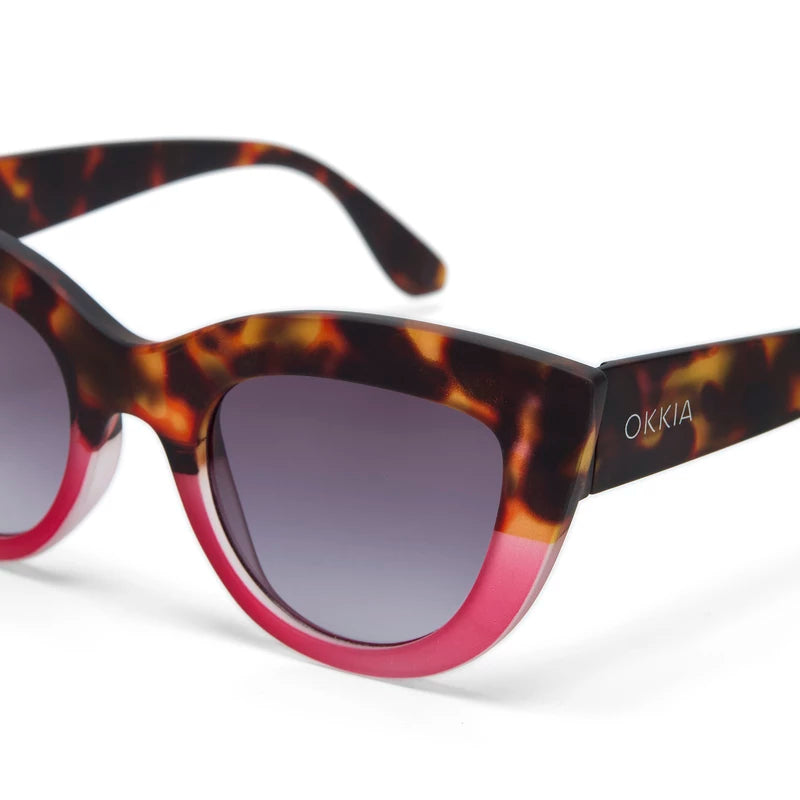 CLAUDIA CAT EYE SUNGLASSES - Havana Pink