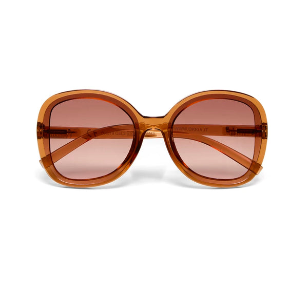 ANNA BUTTERFLY SUNGLASSES - Transparent Brown