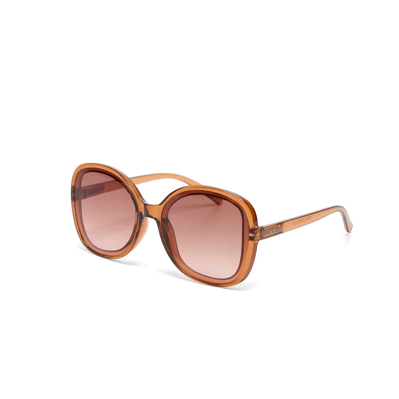 ANNA BUTTERFLY SUNGLASSES - Transparent Brown