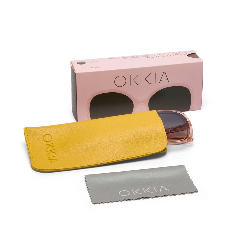 ANNA BUTTERFLY SUNGLASSES - Transparent Pink