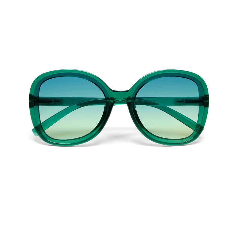 ANNA BUTTERFLY SUNGLASSES - Transparent Green