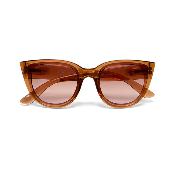 SILVIA CAT EYE SUNGLASSES - Transparent Brown