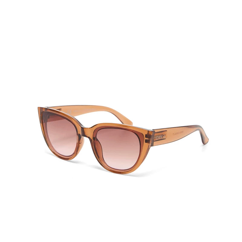 SILVIA CAT EYE SUNGLASSES - Transparent Brown