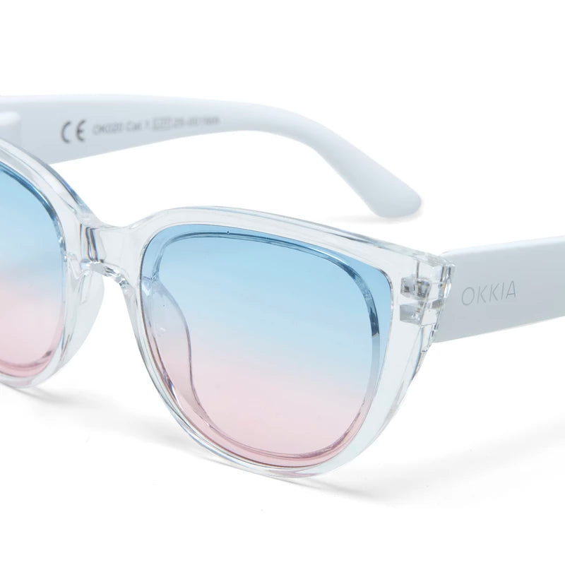 SILVIA CAT EYE SUNGLASSES - Transparent Clear
