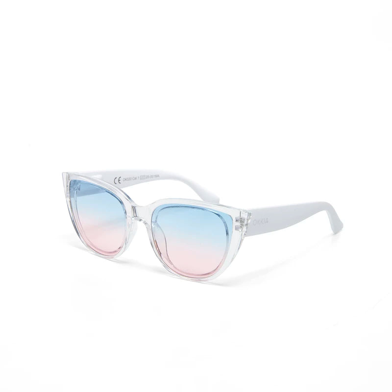 SILVIA CAT EYE SUNGLASSES - Transparent Clear