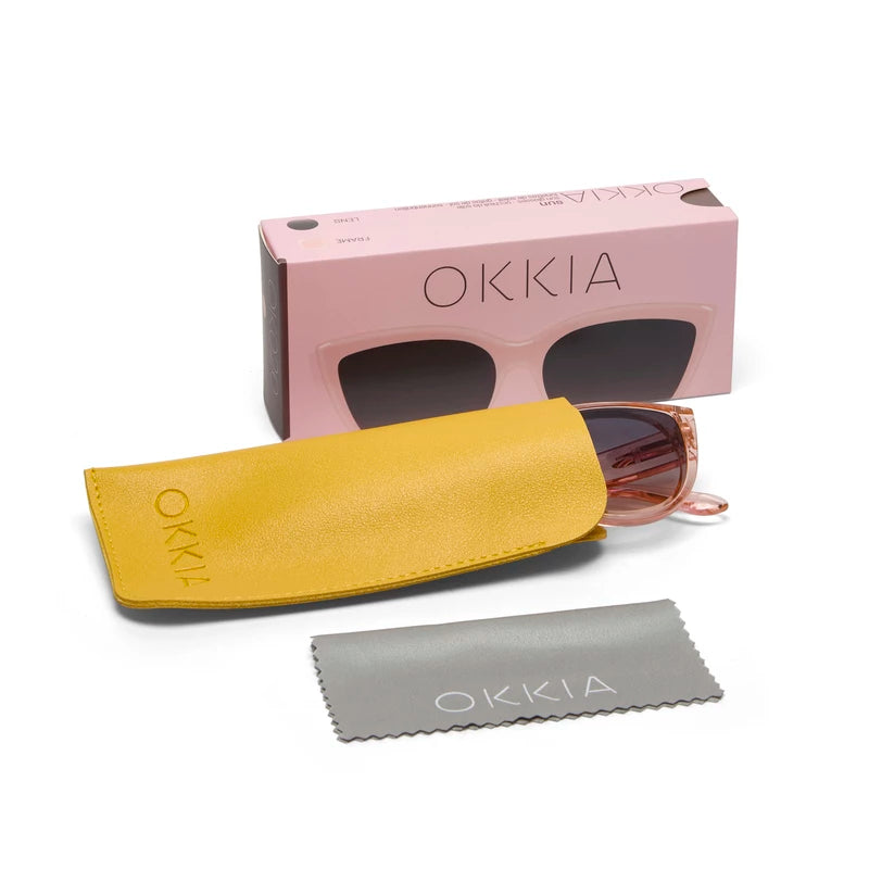SILVIA CAT EYE SUNGLASSES - Transparent Pink
