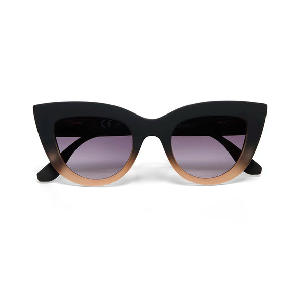 CLAUDIA CAT EYE SUNGLASSES - Black Faded Pink