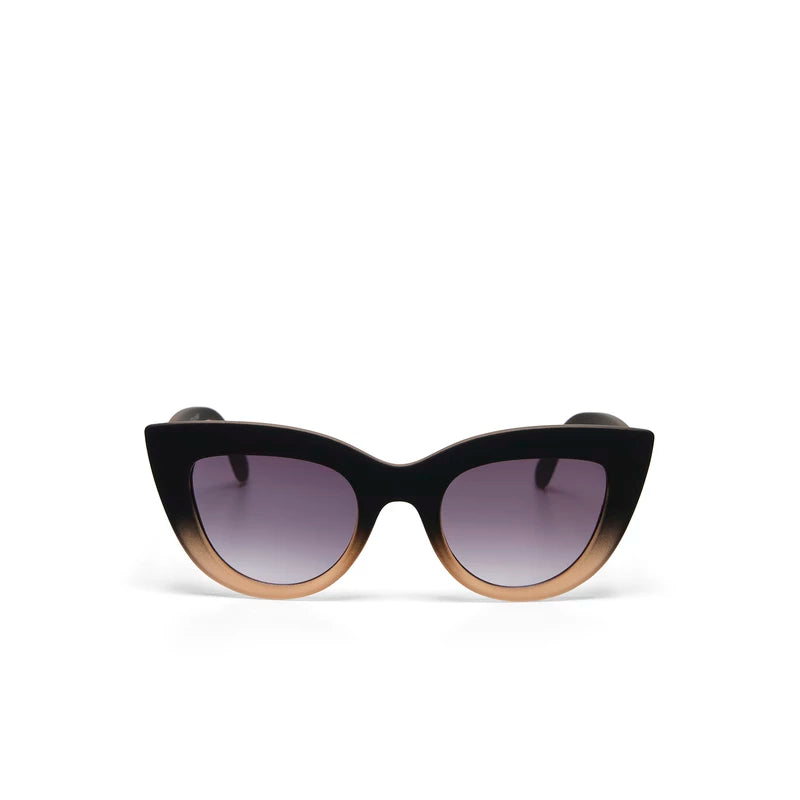 CLAUDIA CAT EYE SUNGLASSES - Black Faded Pink