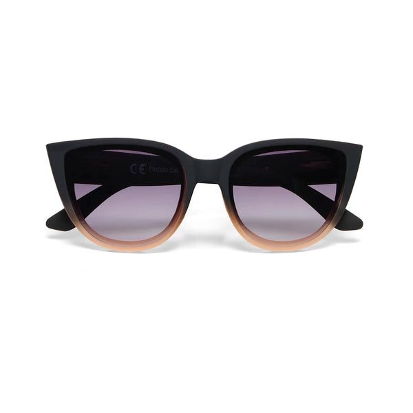 SILVIA CAT EYE SUNGLASSES - Black Faded Pink
