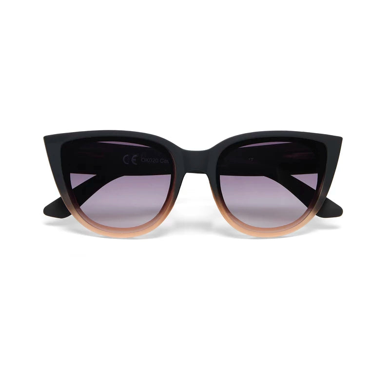 SILVIA CAT EYE SUNGLASSES - Black Faded Pink